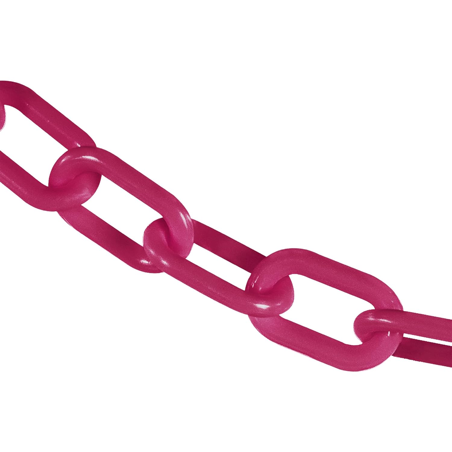 Mr. Chain Heavy-Duty Plastic Barrier Chain, Safety Pink, 2-Inch Link Diameter, 25-Foot Length (51025-25)