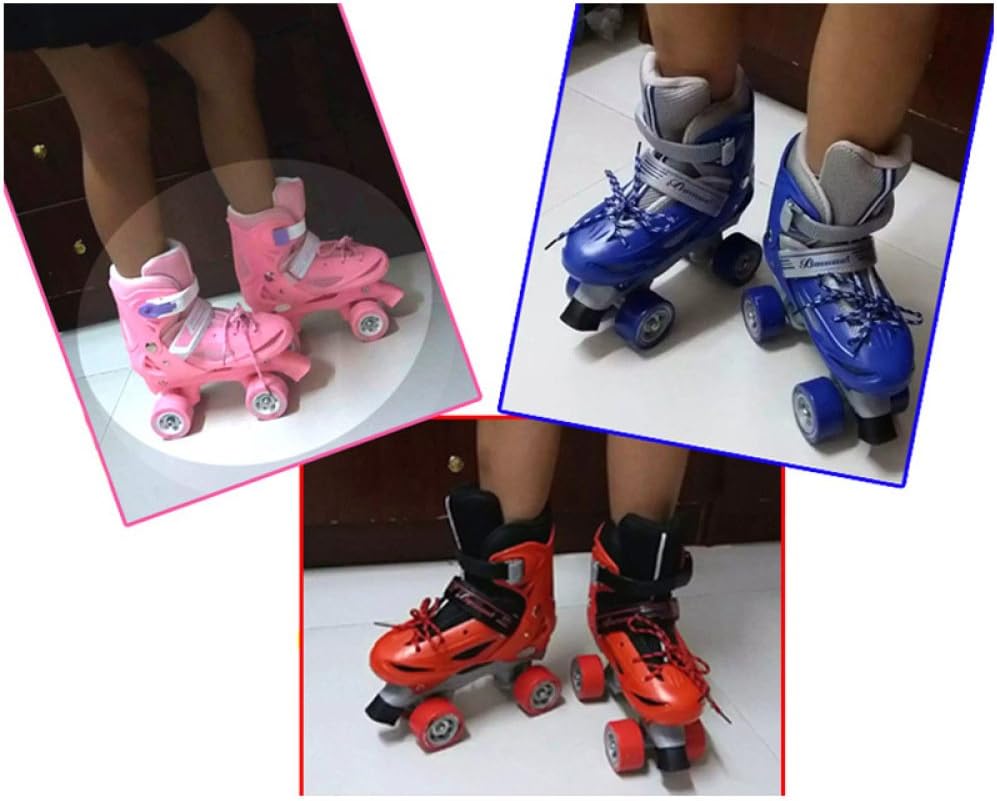 Exclusive Discount 80% Offer ASJUNQ Roller Skates,Kids Adjustable Roller Skates for Girls,Roller Skates for Women,Boys with Roller Skates 2 in 1 Single and Double Row Skates – Children's Inline Skates,Blue-S（27-30EU）