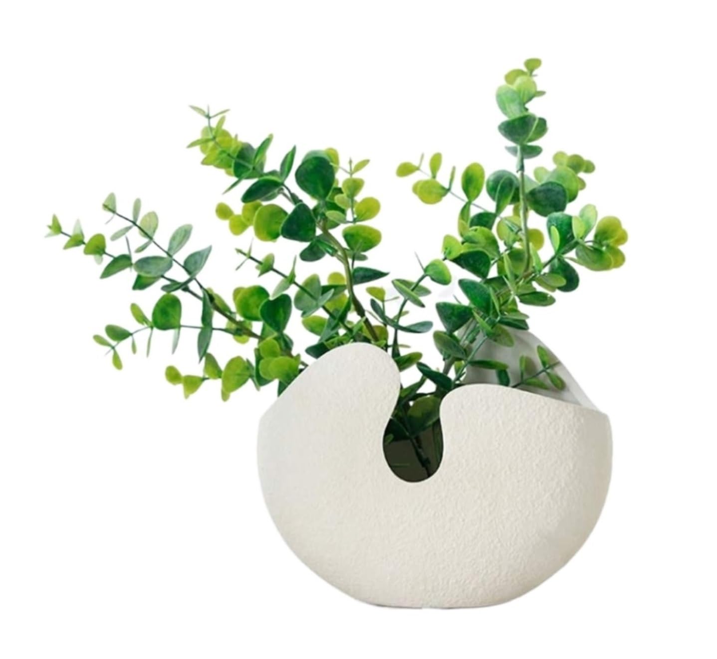 Aioneer Artificial Flowers Fake Flower Ceramic Eggshell Vase, Artificial Flower Creative Decoration, Dried Flower Arrangement, Home Decorations
