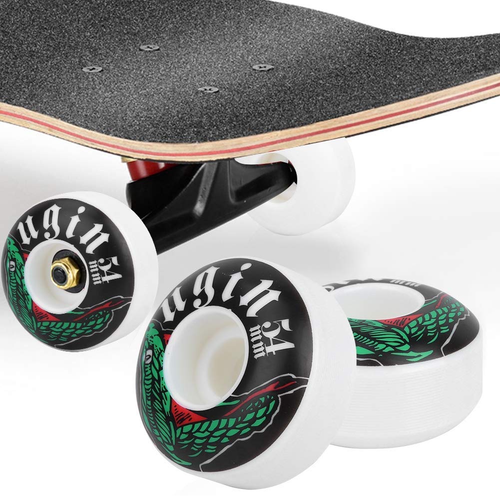 Alomejor Ruote Skateboard Street Cruiser 54x32mm Set 4 Pezzi per Tavola Lunga Accessori Skateboard Ruote Strada Adesive Antiscivolo