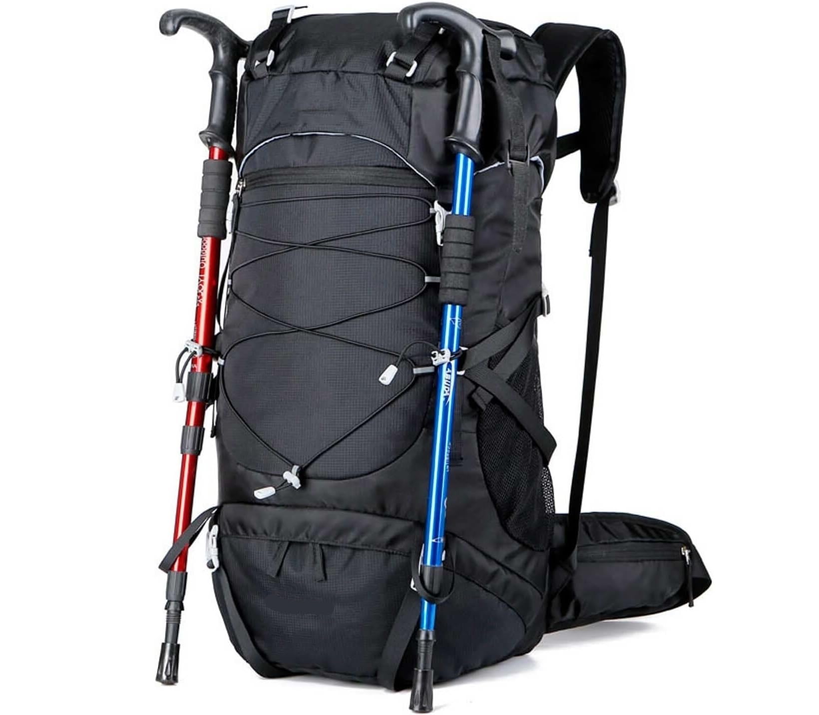 Bergsteiger Tasche Wasserdichter Wanderrucksack 50L, Leichter Wasserabweisender Schul-, Reise- Und Campingrucksack Reiserucksack