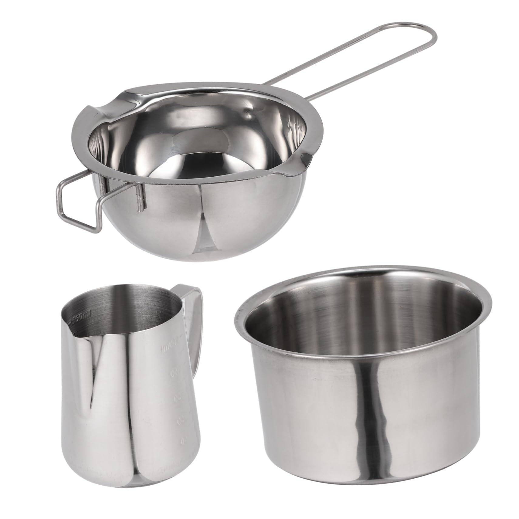 Ciieeo Stainless Steel Baking Chocolate Pan Melting Pot for Cheese Butter Safe Handle Design Compact for Hiking Picnic