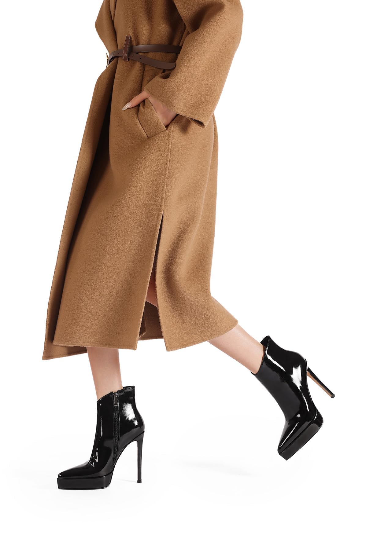 QUEEN HELENA Tronchetti con Tacco a Spillo Stivaletti con Plateau Donna K3998