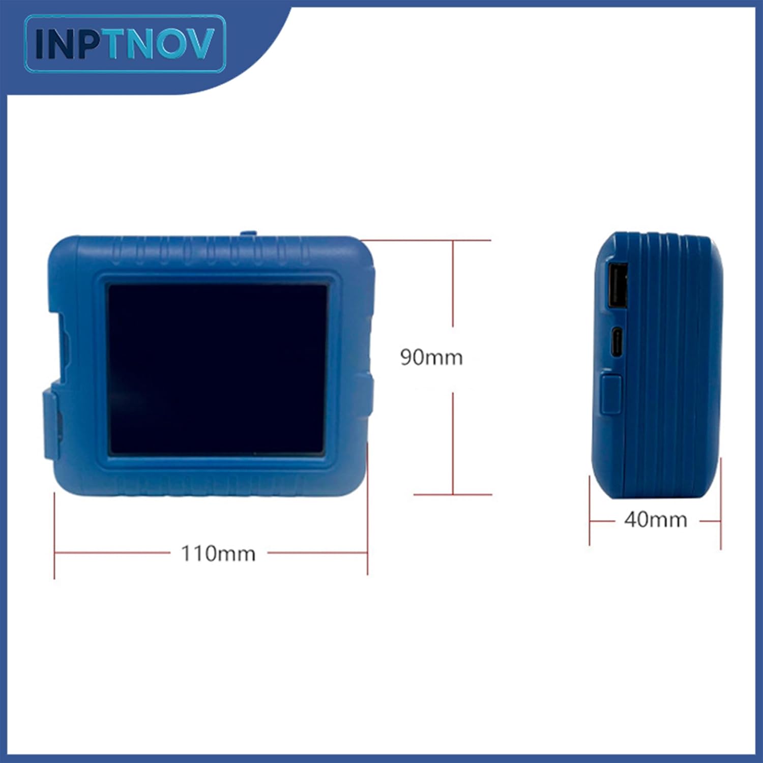 INPTNOV Mini Inkiet Printer for Logo QR Code Date Batch Barcode Number Serial Number on Anything Farbic Wood Plastic Cardboard Metal Clothes,16H Long Endurance,0.5 Inch Nozzle,42ml Fast Dry Ink B