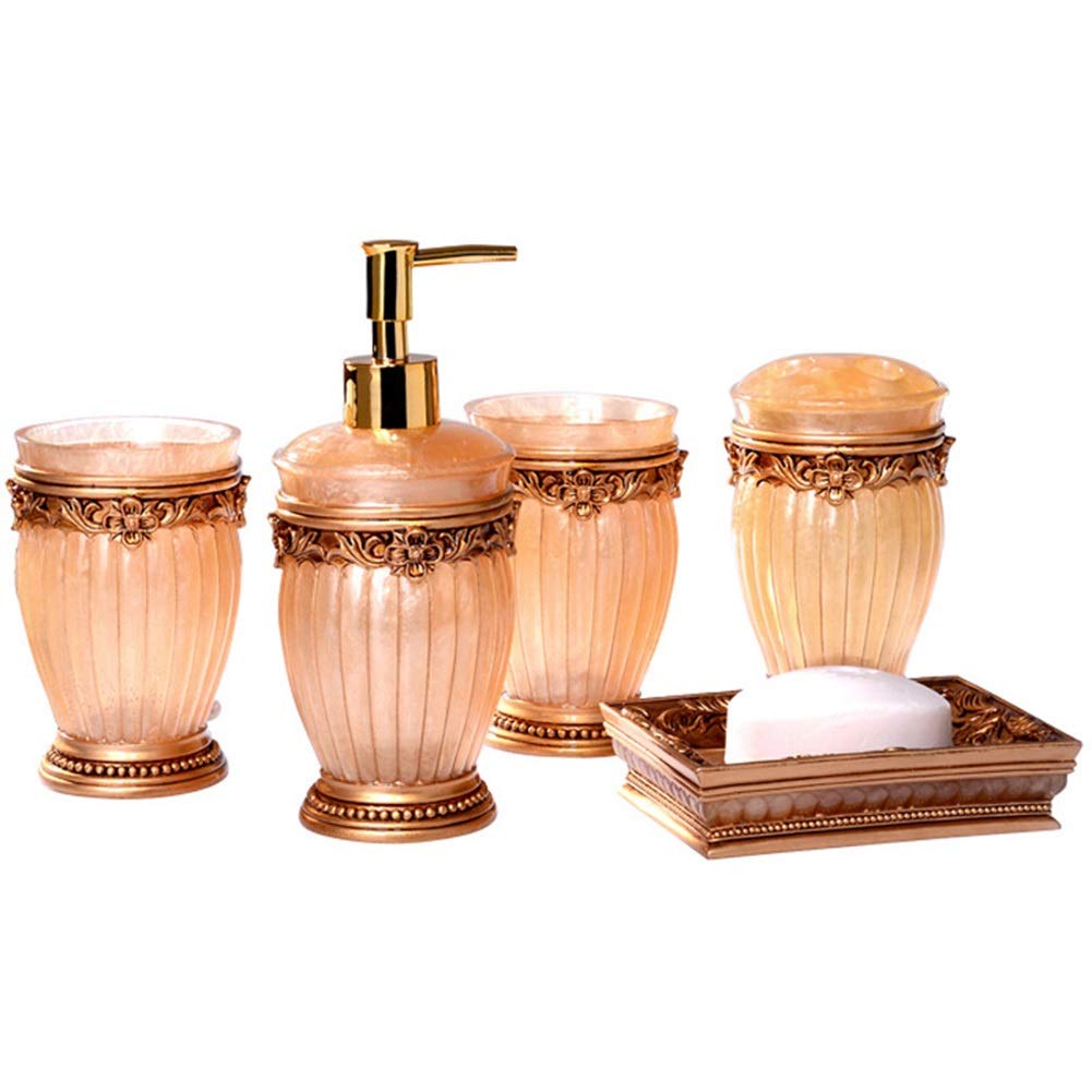Cadeau de mariage haut de gamme avec cet ensemble de salle de bain cinq pièces en résine