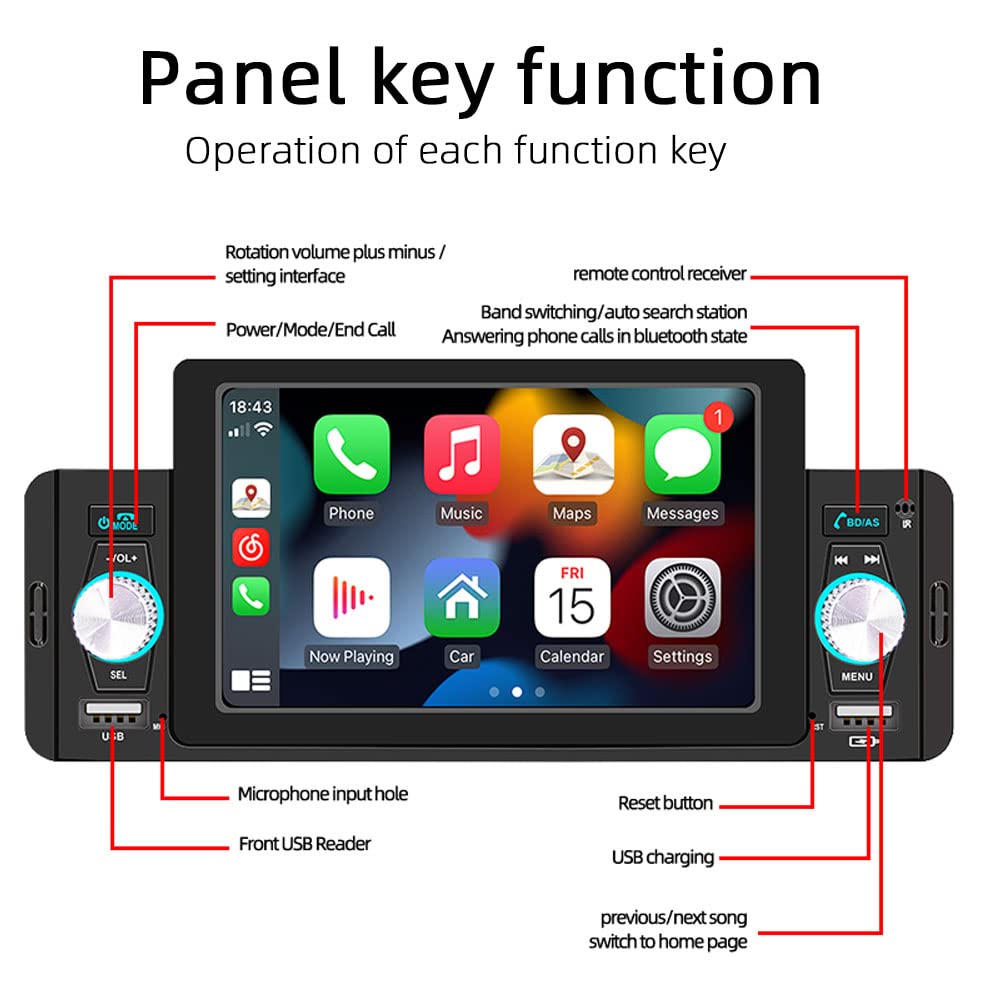 Amazon.co.jp: 1DinカーステレオとAppleCarplayerAndroid Auto 