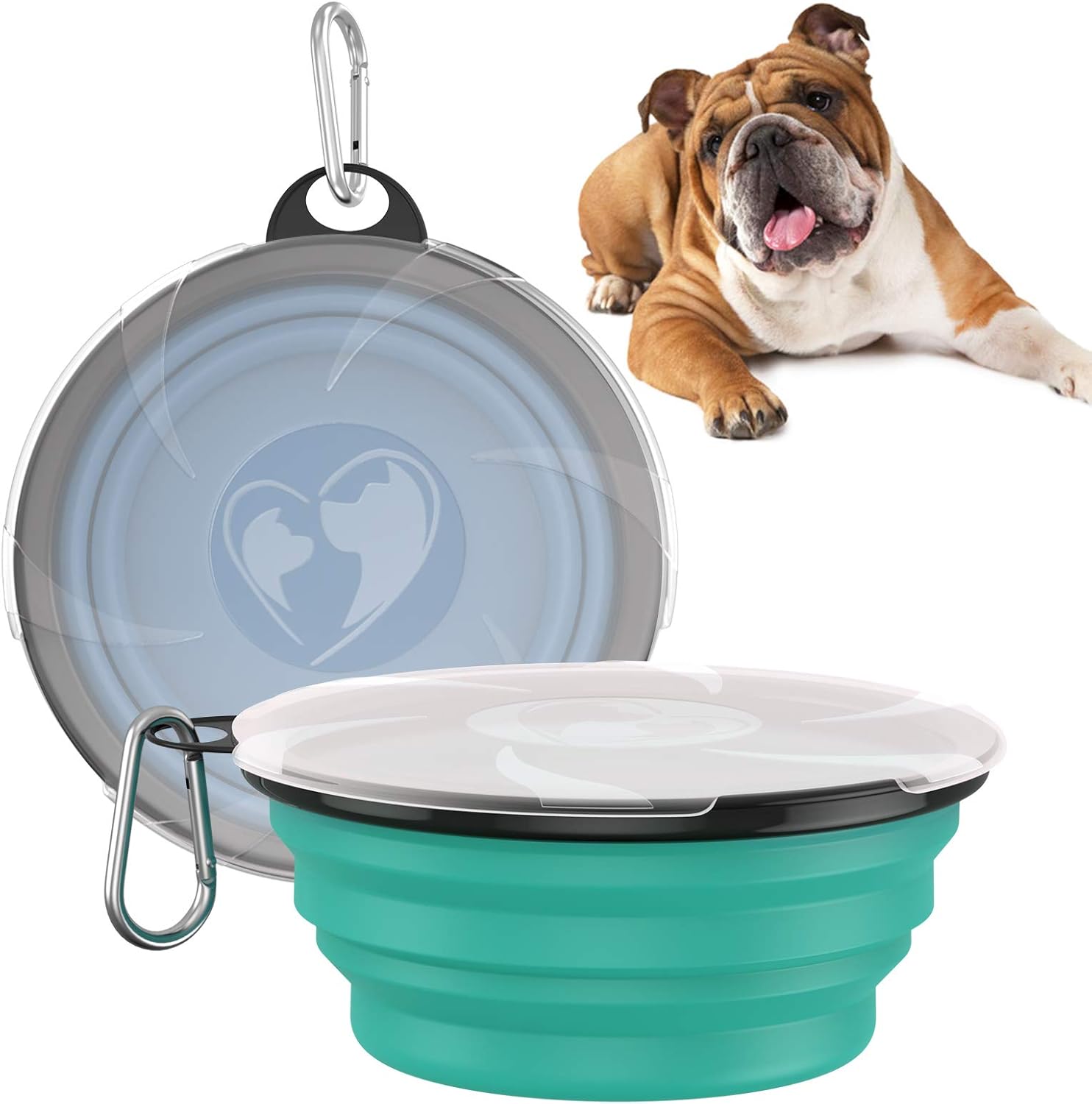 VavoPaw Collapsible Dog Bowl, [2 Pack] 1000ML Large