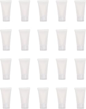20 Pcs Empty Refillable Tube 15 ML Plastic Squeezable Soft Flip Cap