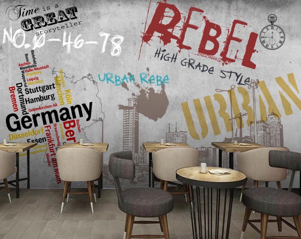 Papier peint intissé graffiti dissimuler les imperfections d'un grand mur de salon ou chambre