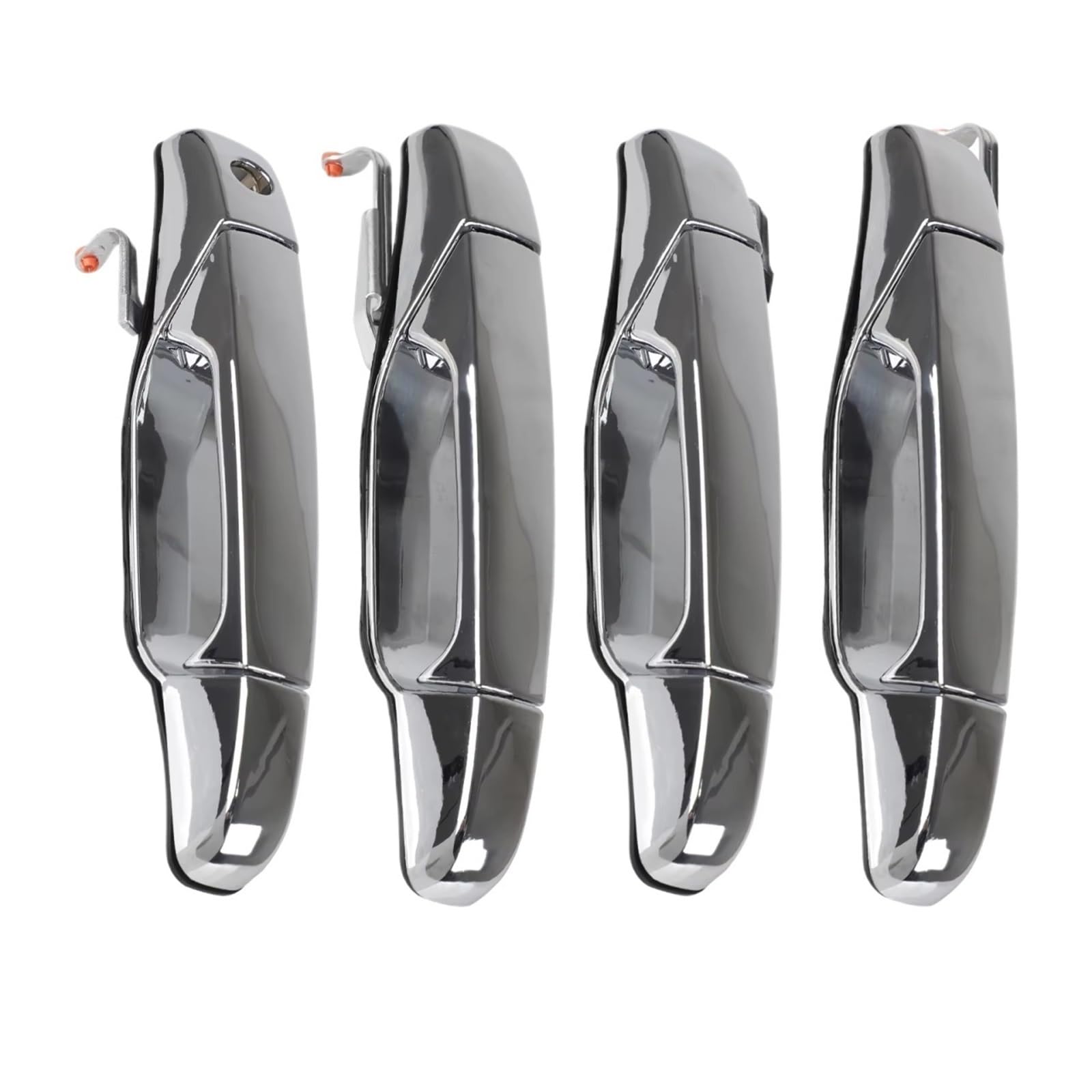 Leryycx One Color With A Clasp Compatible With Cadillac For Escalade Esv 2007-2014 Exterior Chrome Door Handle 4Pcs Front Rear Driver Passenger Oem:22738722 2273872