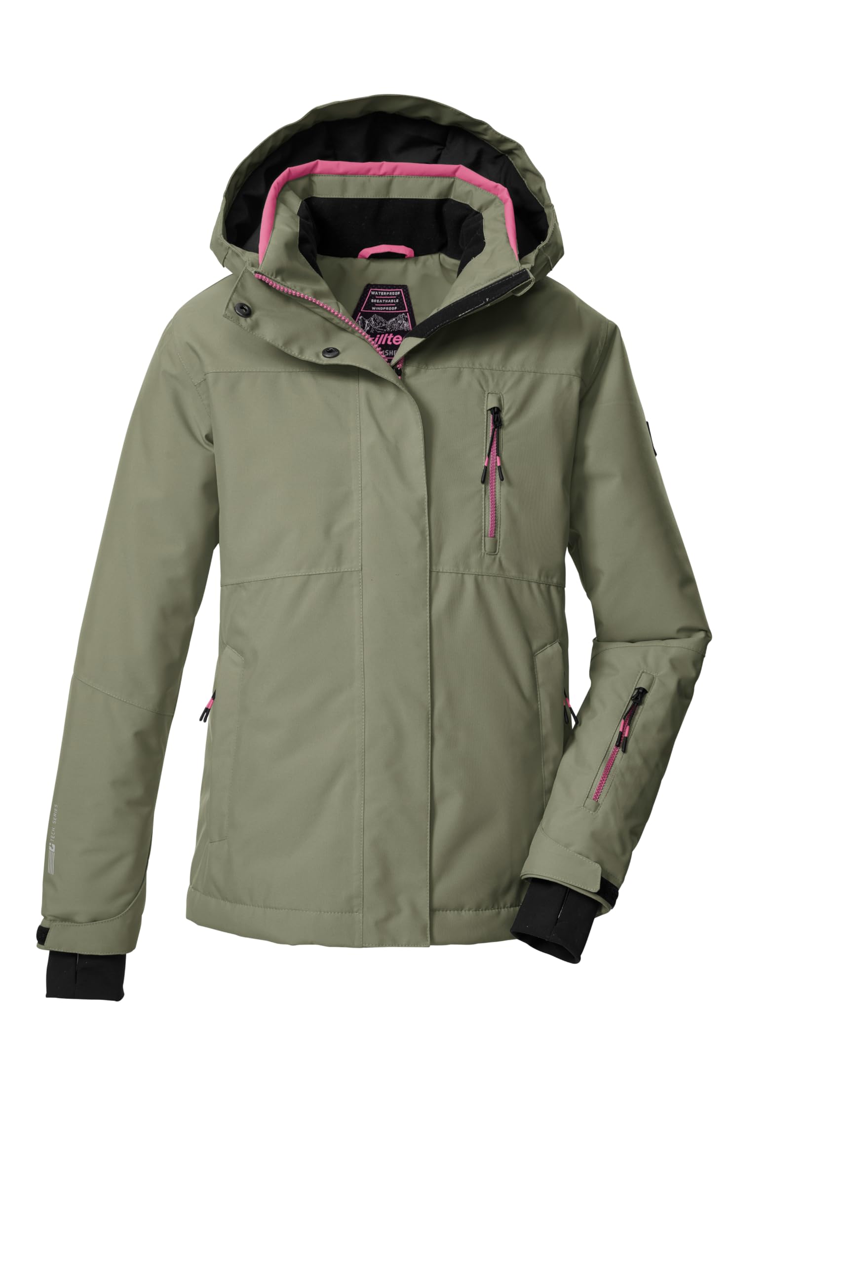 Killtec Ksw 205 Grls Ski Jckt Chaqueta de esquí/chaqueta funcional con capucha y protección contra la nieve Niñas (Pack de 1)