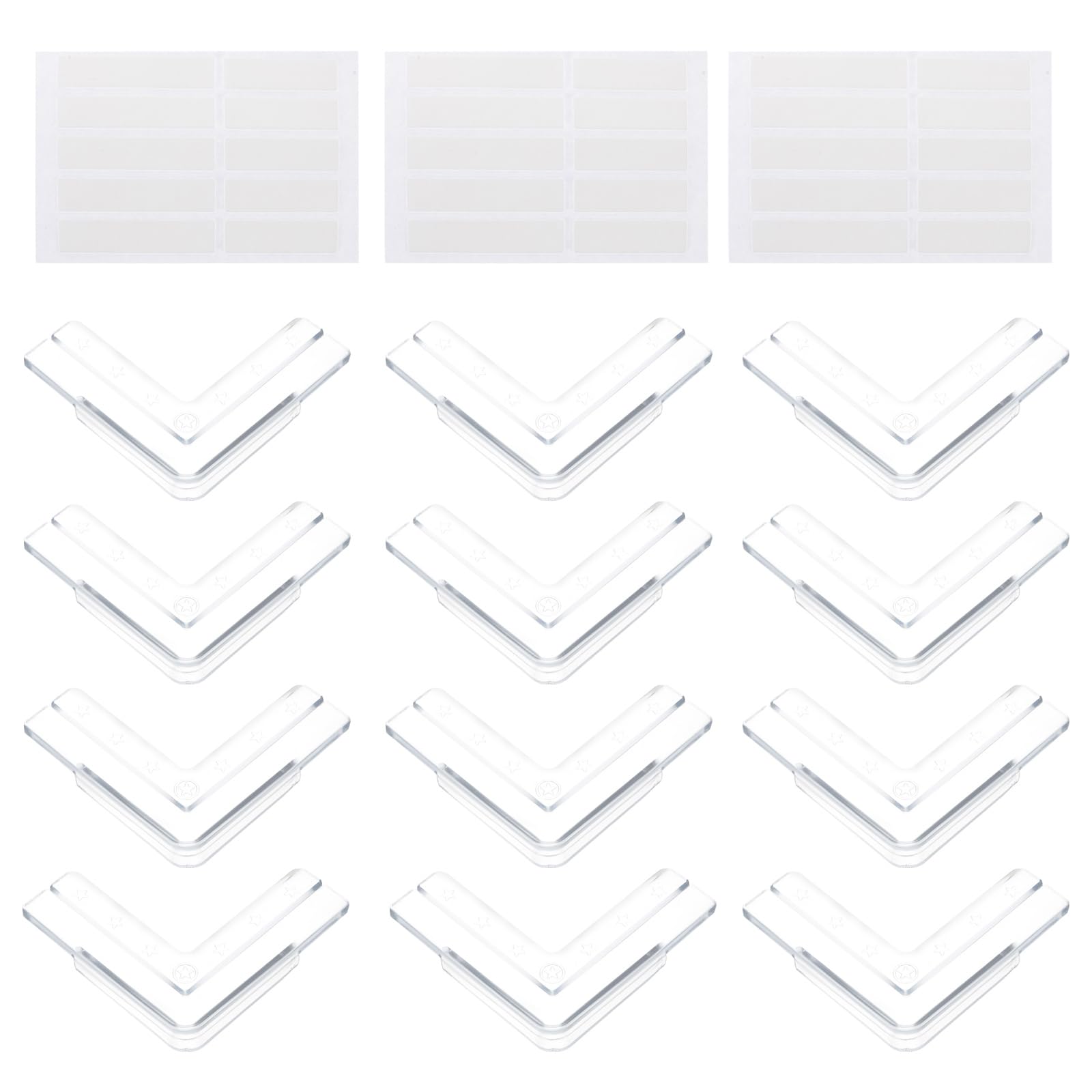 HOMSFOU 12 piezas de esquina de protección de la ventana protección de la esquina del escritorio protección para niños escritorio estudio niño aluminio mesa white PVC