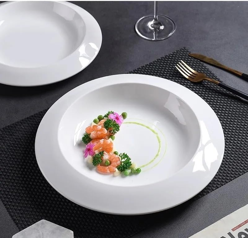 Snack Plate Creative Ceramic Soup Plate Restaurant Deep Dessert Pasta Tableware Dessert Plates