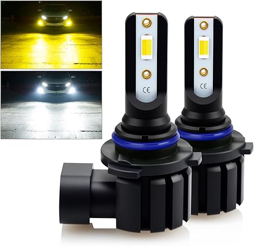 D-Lumina H10 Switchback - Bombillas LED antiniebla, 8000 lúmenes, 40 W, 300% brillo, doble color, 6000 K, xenón blanco3000 K amarillo dorado, 9145