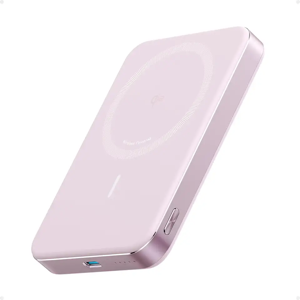 Anker MagGo Power Bank,Carregador Portátil Ultra Fino por Indução 10.000mAh,Certificação Qi2,Carregador MagSafe 15W Ultra Rápido,Compatível com iPhone 17/16/15/14,Samsung,Xiaomi e Mais