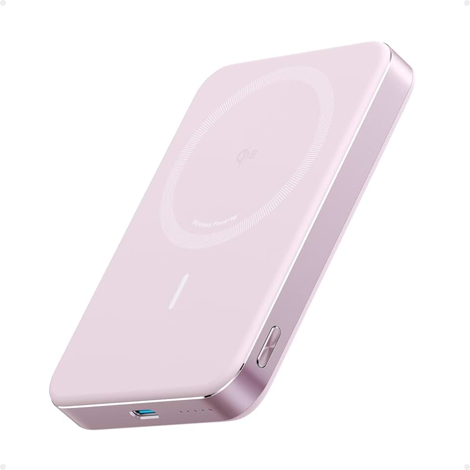 Anker MagGo Power Bank,Carregador Portátil Ultra Fino por Indução 10.000mAh,Certificação Qi2,Carregador MagSafe 15W Ultra Rápido,Compatível com iPhone 17/16/15/14,Samsung,Xiaomi e Mais