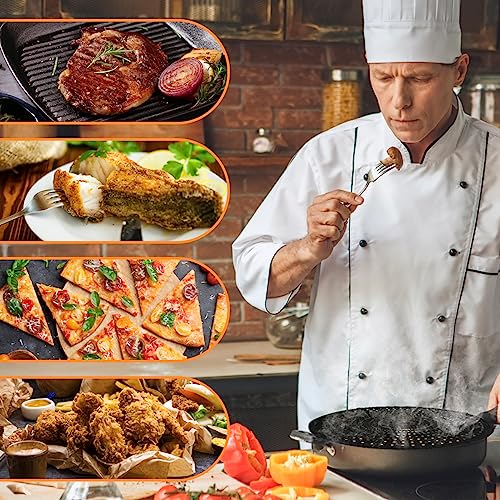 Foribyw Silicone Splatter Screen 32cm Multipurpose Cooking Splatter Cover with Foldable Handle Heat Resistant Pan Cover Guard Draining Board Cooling Mat - Image 2