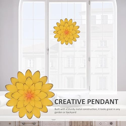 Miniatura 4 de Abaodam 1 pieza de hierro forjado de flores artificiales de jardín de metal arte de pared de metal decoración de arte de pared colgante de pared