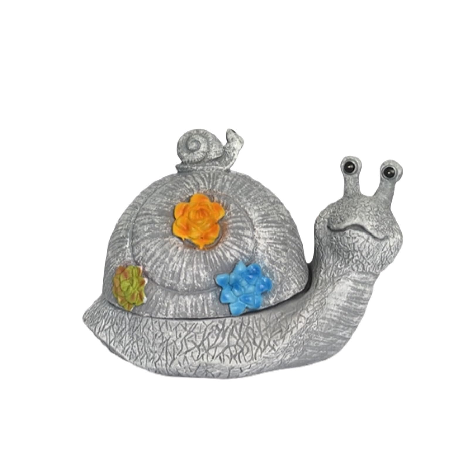 Whbbbj Creative Snail-Shaped Ashtray with Lid, Modern Snail Outdoor Ashtray, Snail Smokeless Waterproof Ash Tray, Cute Snail Cigarettes Ashtrays, Windproof Ashtray for Smokers(Gray)