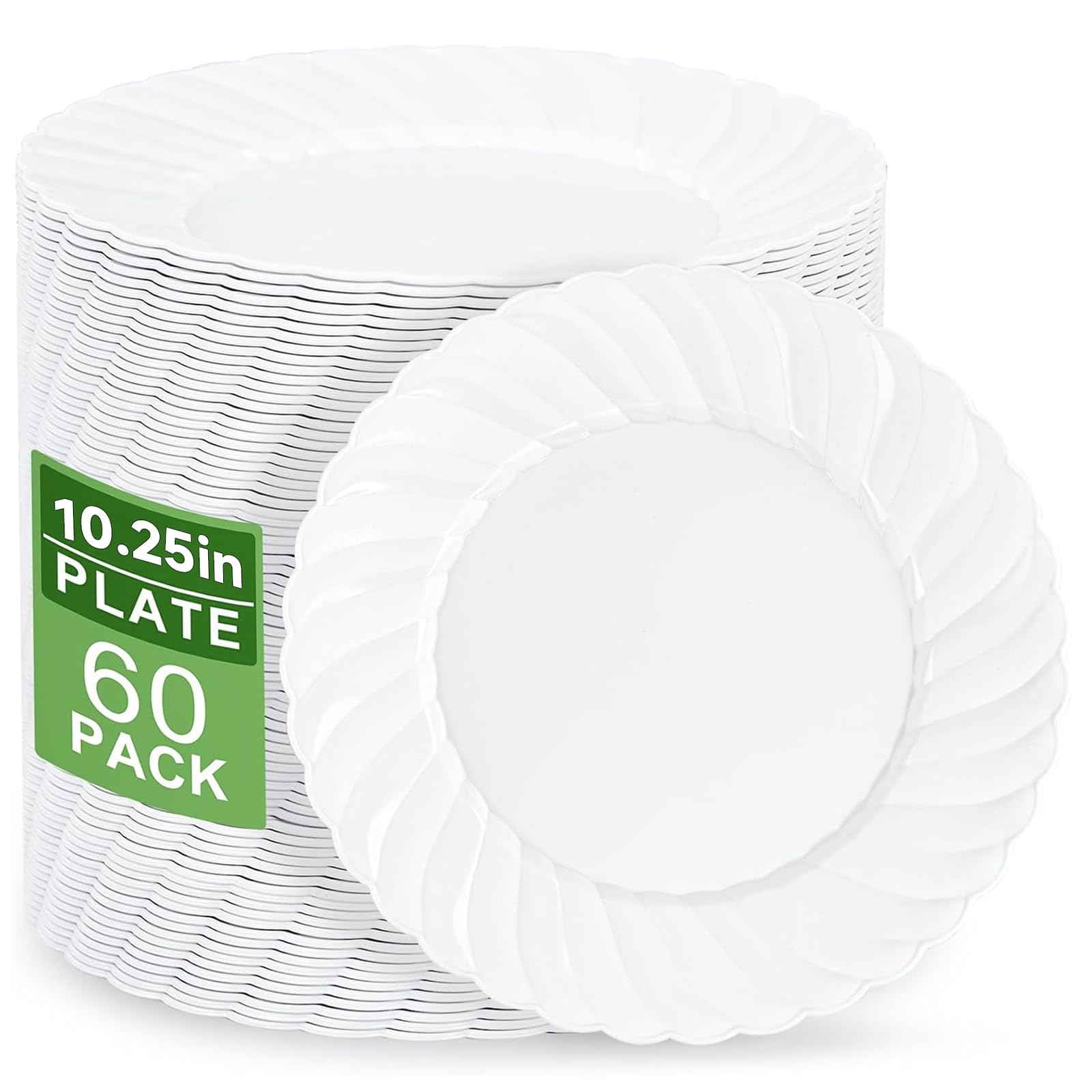 Clear Plastic Dessert Plates - 100 Pack -15