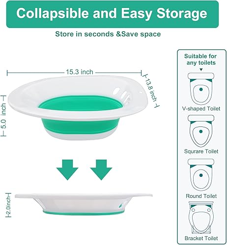Miniatura 4 de Sitz Bath - Bañera eléctrica para hemorroides - Bañera de asiento para asiento de inodoro - Baño de asiento para cuidado posparto, tratamiento de