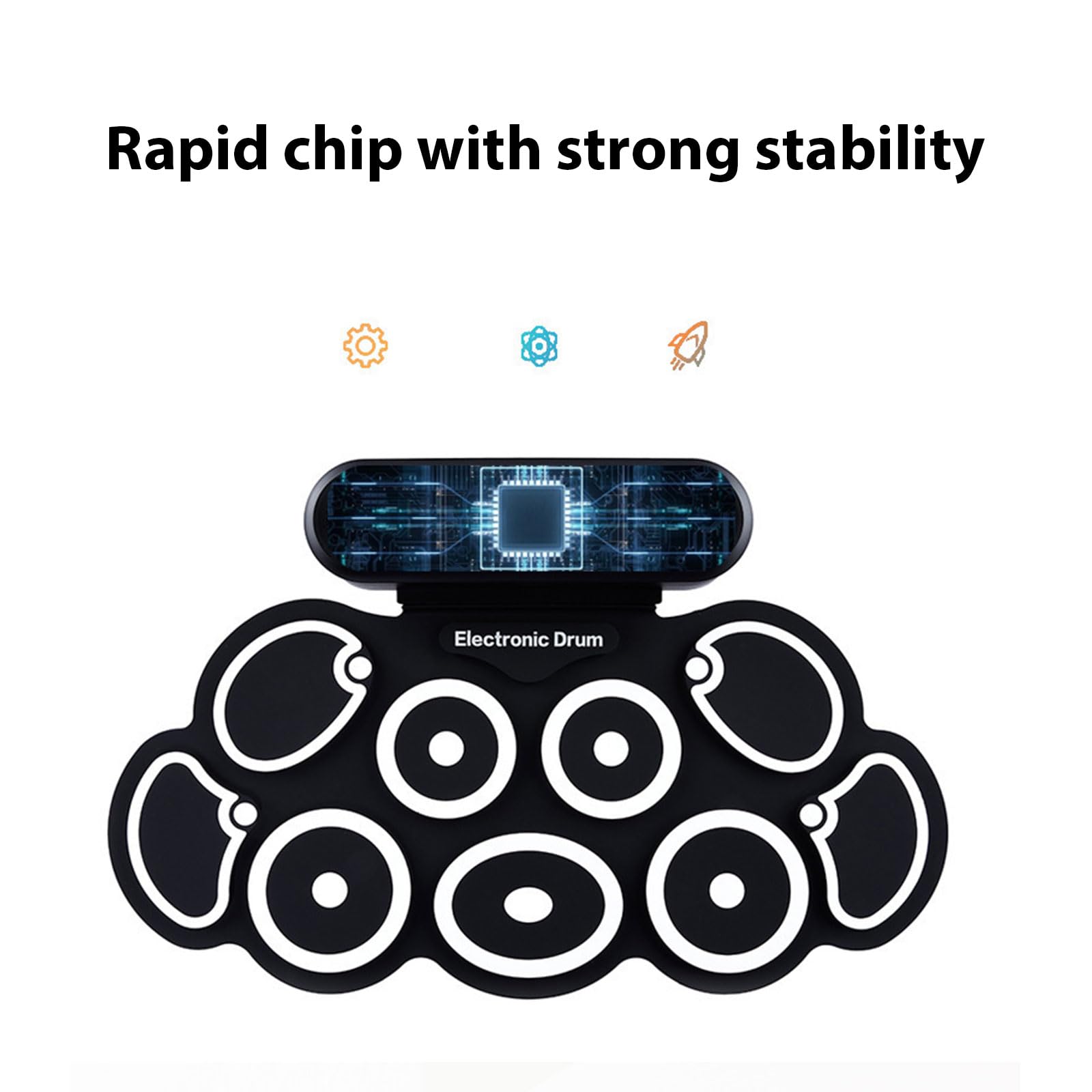Set di batteria elettronica in silicone per la pratica della batteria elettronica per casa e studio si collega agli altoparlanti Set