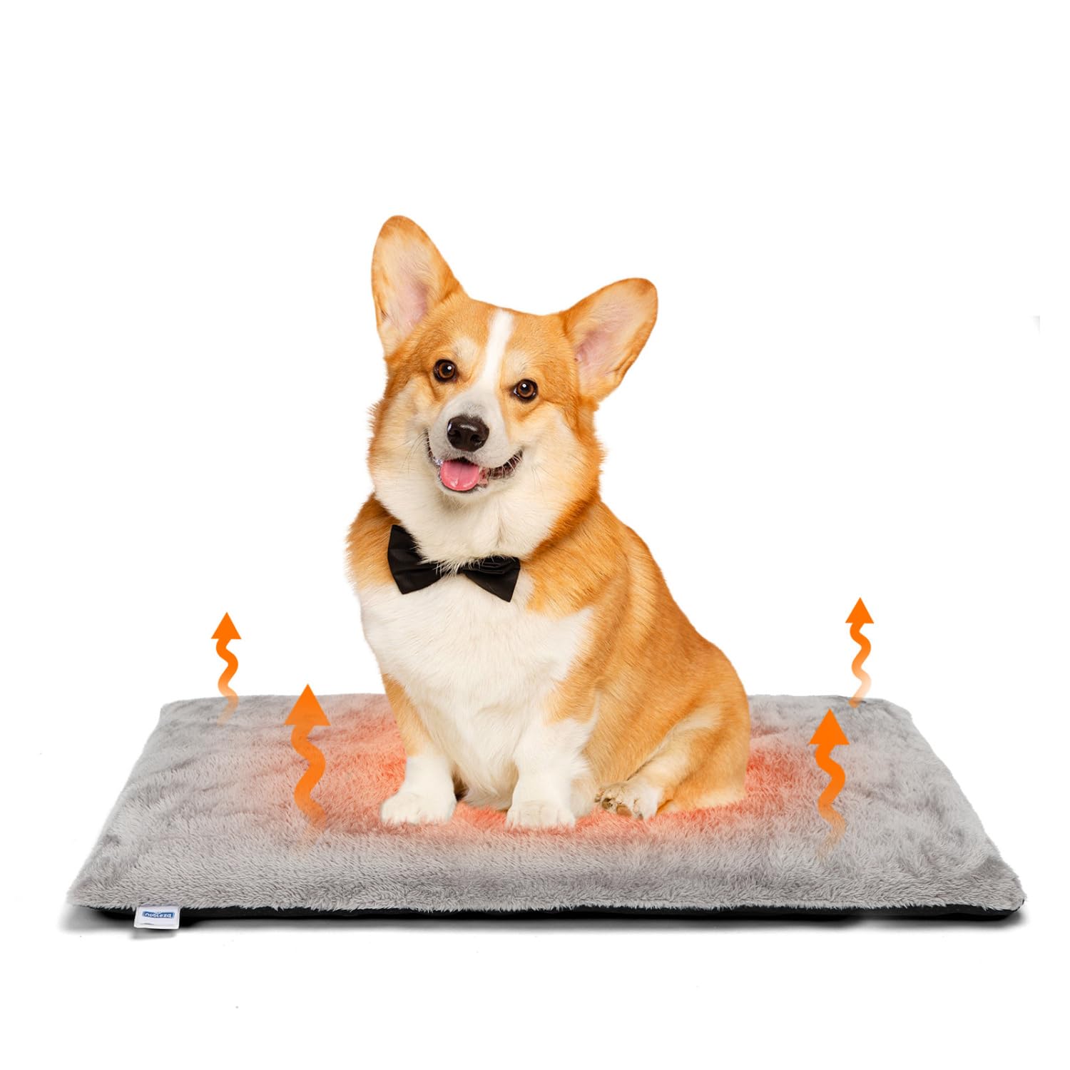Nobleza Mats for Medium Dogs, Self-Warming Mat for Pet Beds, Thick Memory Foam Mattress, Washable Soft Short Pile Cover, Grey, 76 x 48 x 4 cm