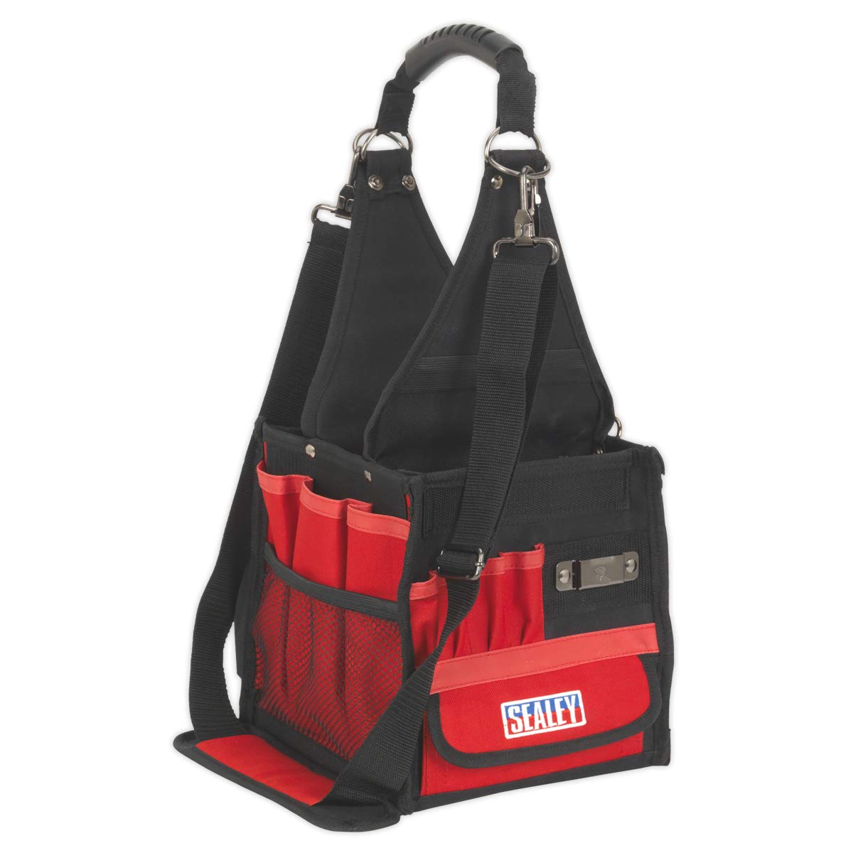 Sealey AP518 Technician's Utility Tool Storage Bag - Open Top, 26 Pockets, Base Compartment, Adjustable Strap, 200x220x230mm