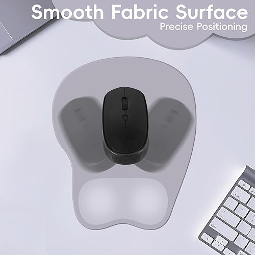 Miniatura 193 de Alfombrilla para mouse con soporte de muñeca, almohadilla antideslizante para mouse para oficina, computadora, laptop y Mac, cómoda y ligera