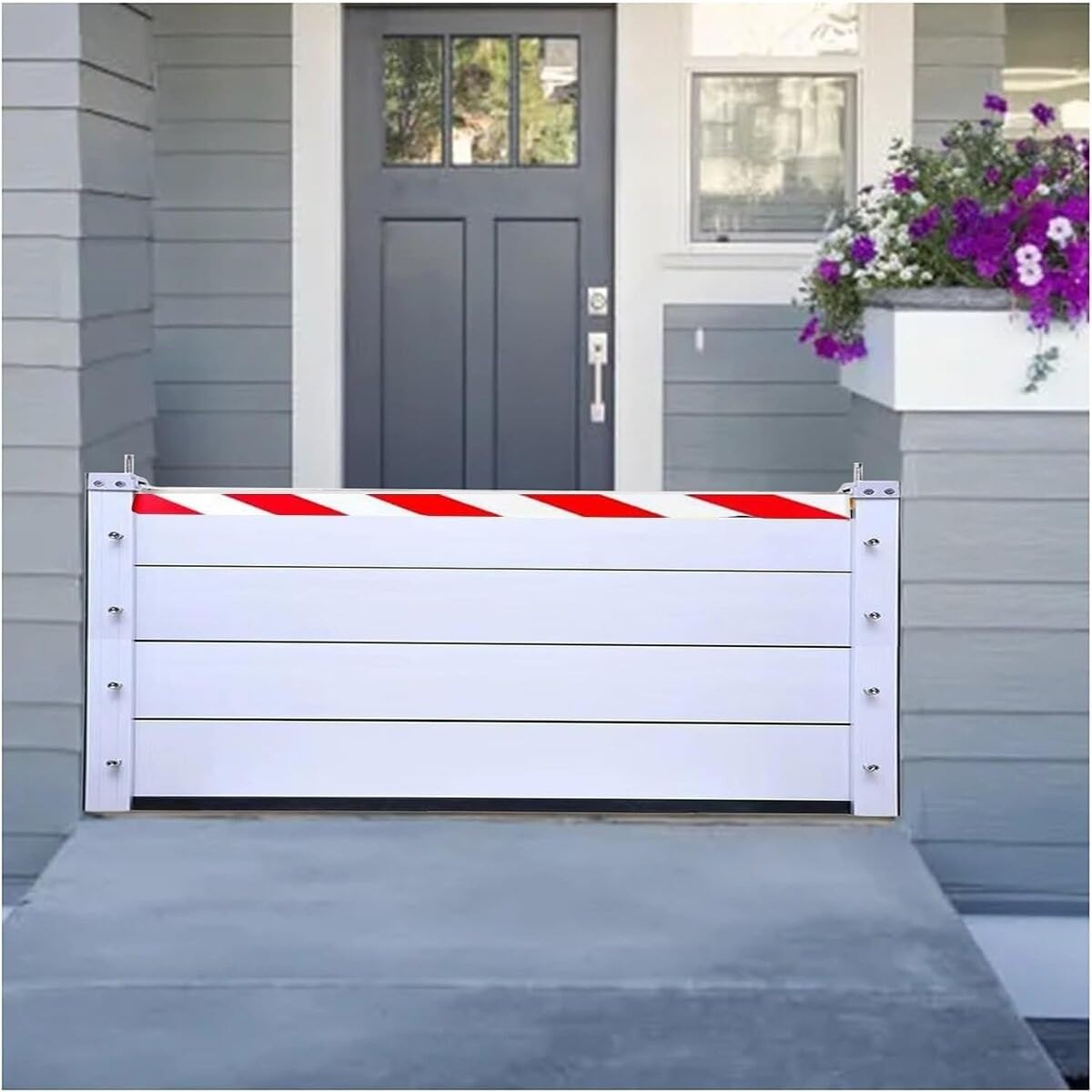 Barrera Anti Inundaciones Casera L 180CM H 20CM Barrera De AleacióN De Aluminio De Defensa Contra Inundaciones En Puertas,Deflector ProteccióN Contra Inundaciones