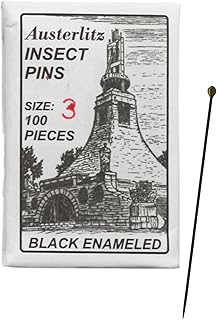 Premium Insect Entomology Dissection Pins, Size 3, Museum Grade, Pack of 100