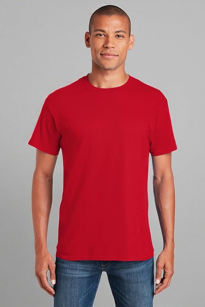 Gildan Men's Heavy Cotton T-Shirt, Red, S (Pack of 6) | Amazon.com