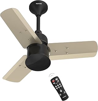 Polycab Silencio Mini 600mm 5-Star BLDC, Remote Ceiling fan for home | 55% Energy Saving, 100% Copper, High Speed, 25 Speed Setting, Reversable & Timer | 4-yr Warranty【Pearl Beige】