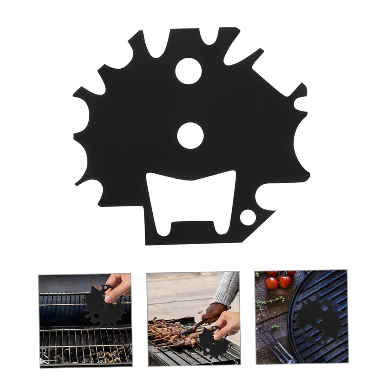 ibasenice 4 Set Ridutto Per La Pulizia Pulitore Per Griglie Raschietti Per Barbecue Detergente Per Grill Per Barbecue All'aperto Pulizia Del Acciaio Inossidabile Nero 2 Pezzi*4