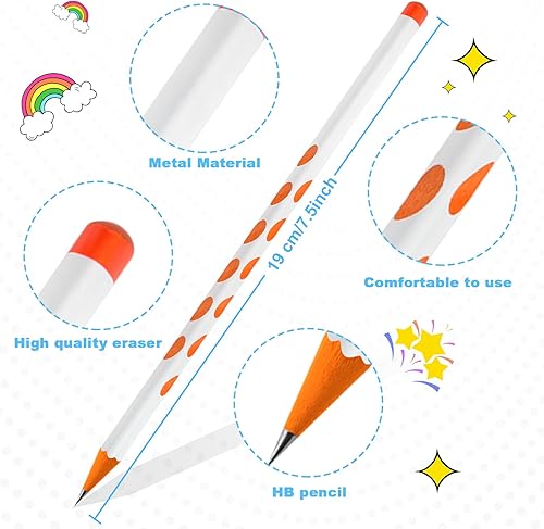 Miniatura 2 de AUAUY Lápices #2 HB, lápices con caja de madera número 2, 12 lápices de grafito, lápices de boceto, lápices de regalo, lápices divertidos para