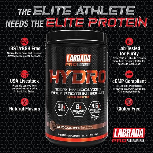 Labrada NHFJ333 Hydro 100% Pure Hydrolyzed Whey Protein Isolate Powder thumb #2