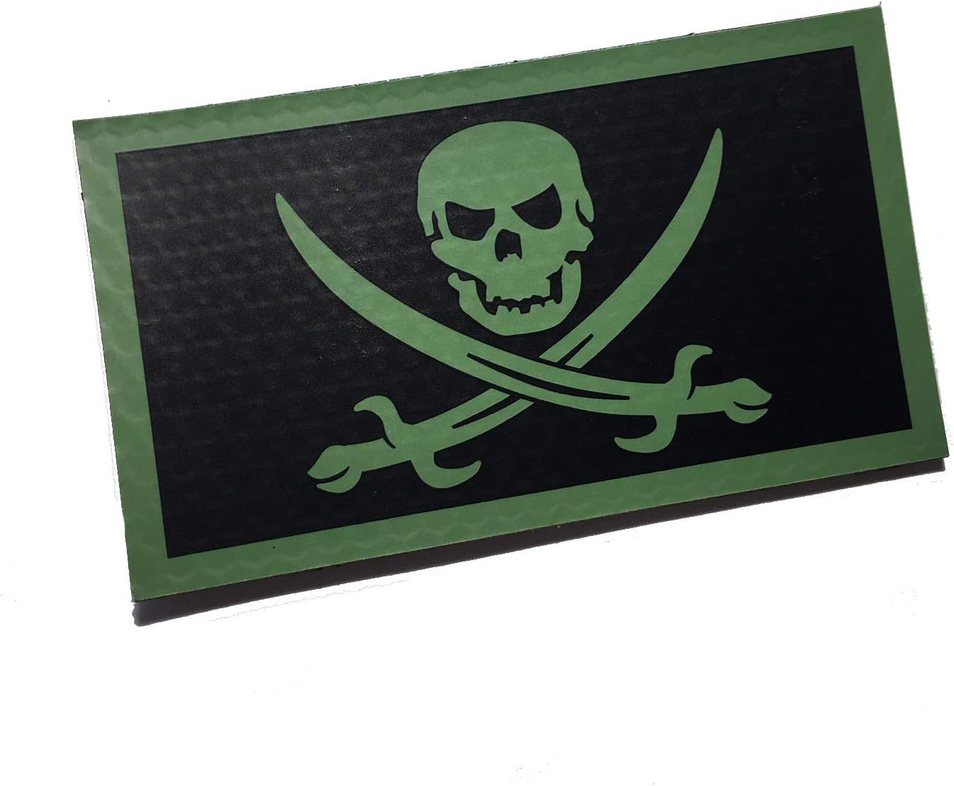 Od Green Calico Jack Skull Us Infrared reflective Flag Morale Patch 3.5" x 2"