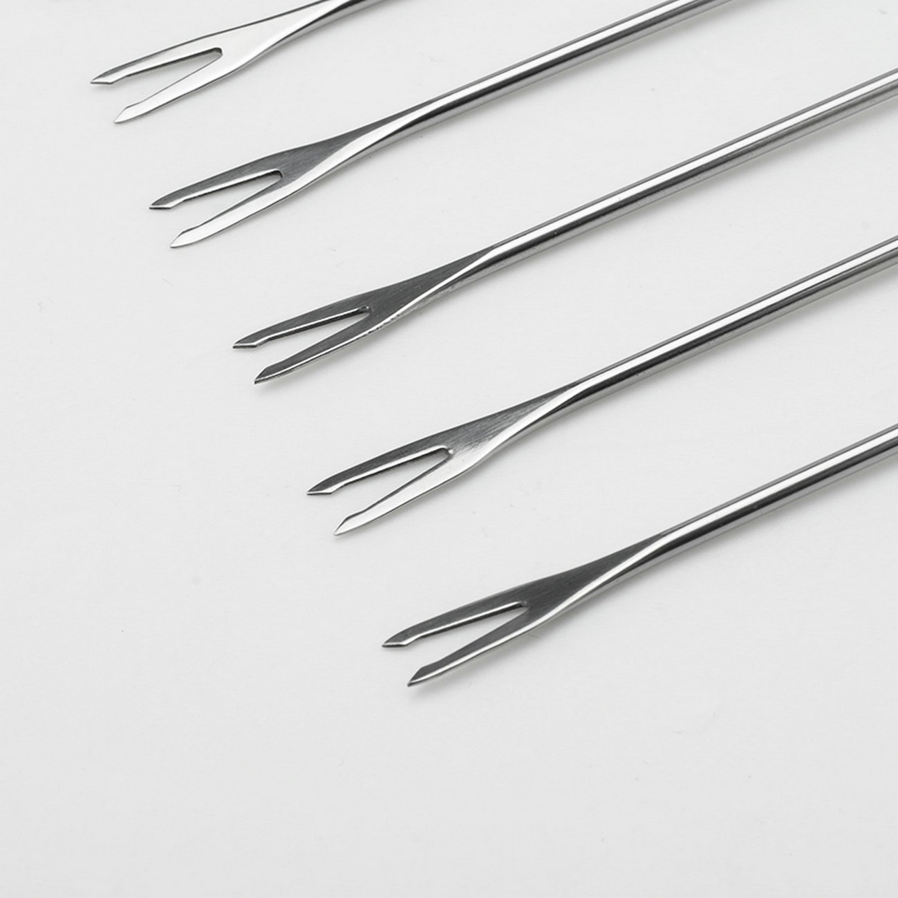 GuDoQi Forchette da Fonduta in Acciaio Inossidabile, Set di 12, 24cm