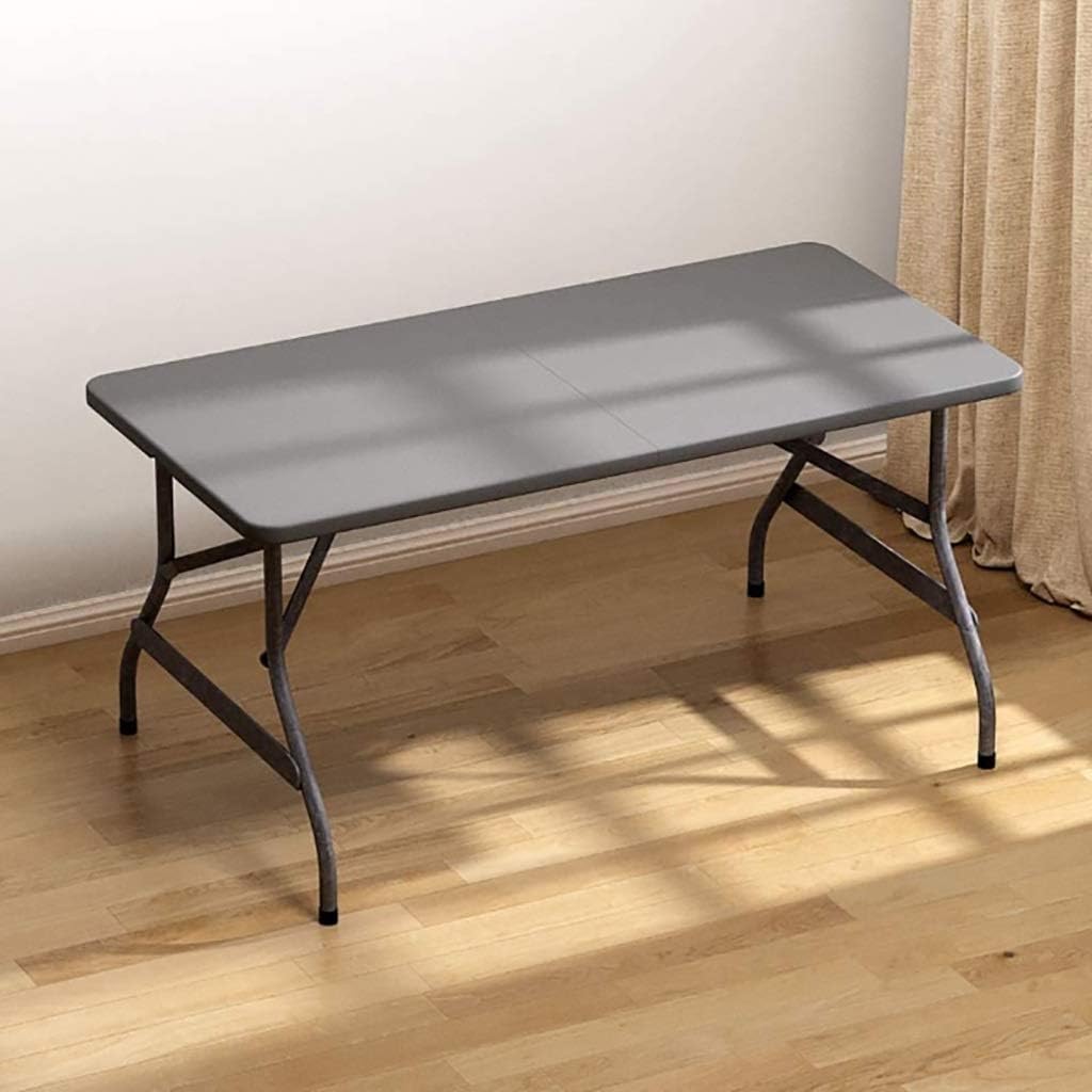 Folding Table, Work Table, Portable Home Dining Table, Simple Computer Table, Study Table, Suitable for Indoor and Outdoor (152x71x72cm), 3 Colors (Color : C)