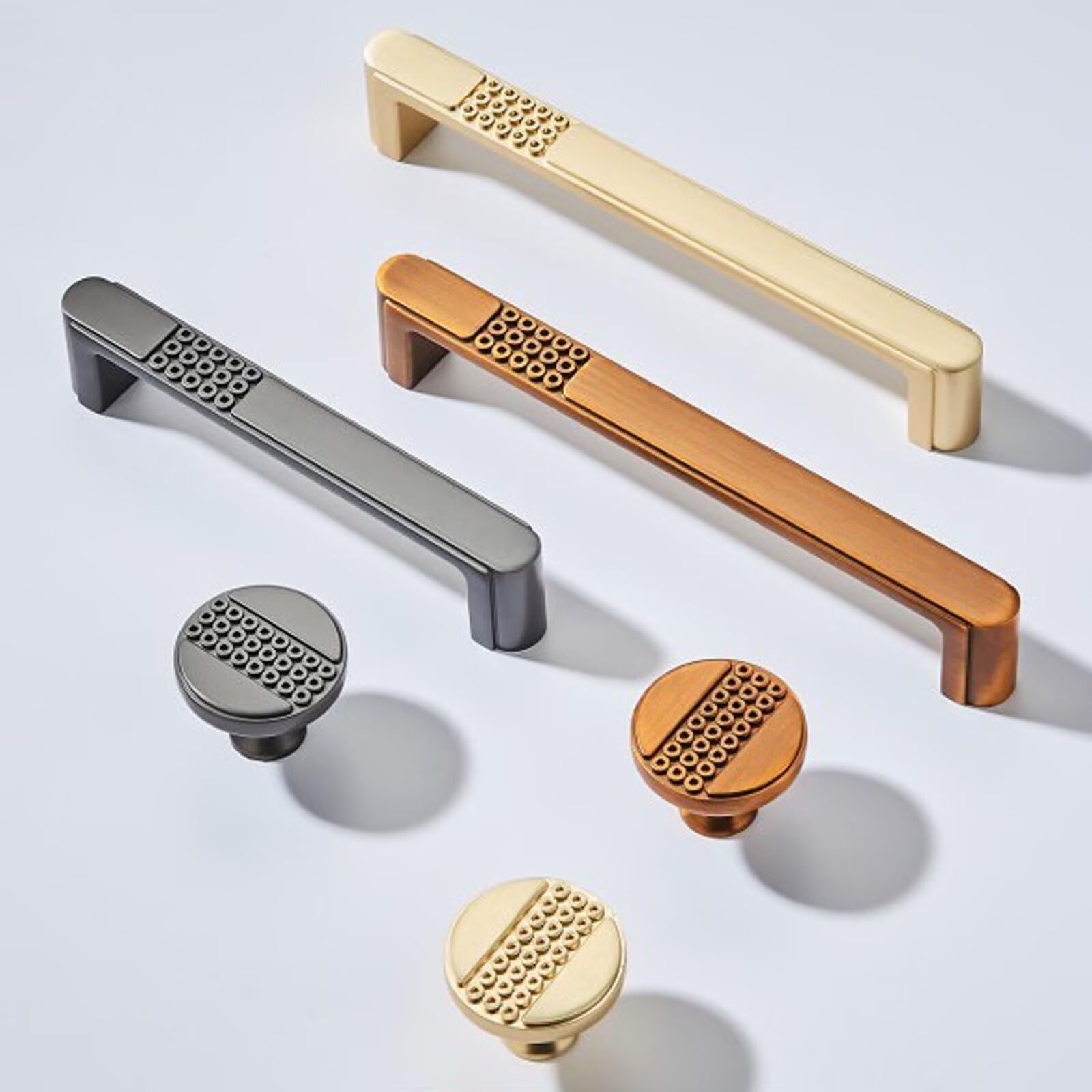 Set di 10 maniglie per armadietti e cassetti, maniglie per porte della cucina, armadietti, bagno, cassettiera, guardaroba, in lega di zinco, per mobili da camera da letto, distanza tra i fori: 128 mm