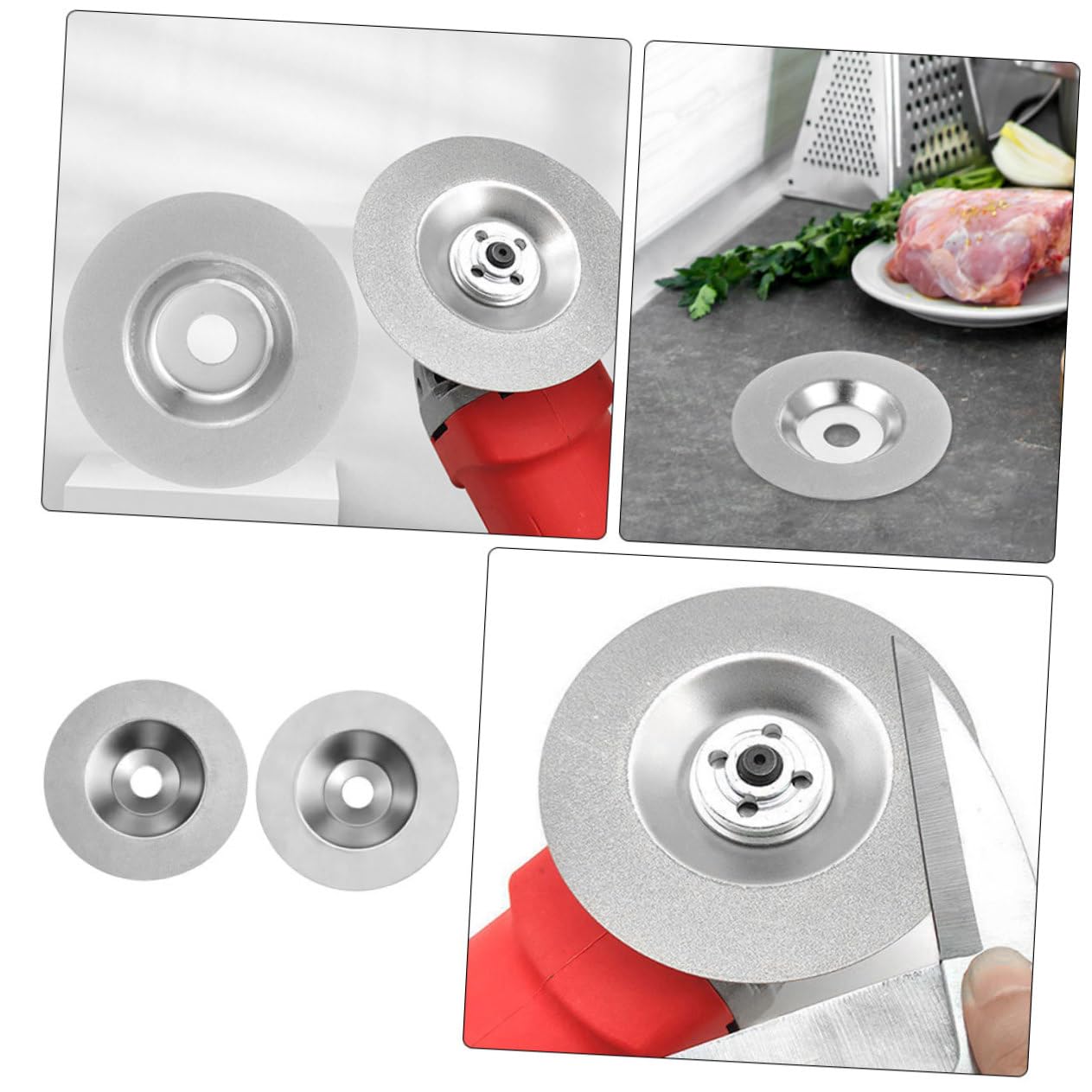 CHILDWEET 2pcs Grinding Blade Diamond Sharpener Stone Sharpening Wheel Tool Electric Sharpener for Knives Kitchen Sharpen The