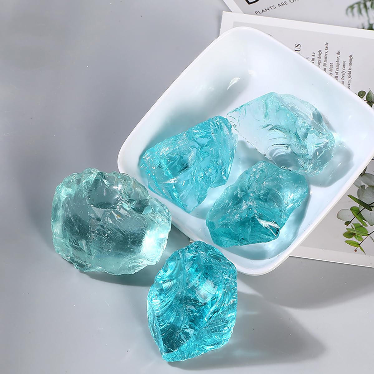 Amazon.co.jp: SUKIMIND 400gセット 水色琉璃石 かち割り ブルー