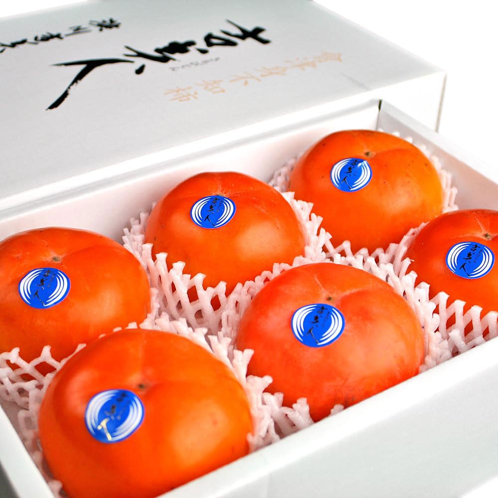 Amazon.co.jp: 福島県産 会津みしらず柿 吉美人 きちびじん 4Lサイズ 6