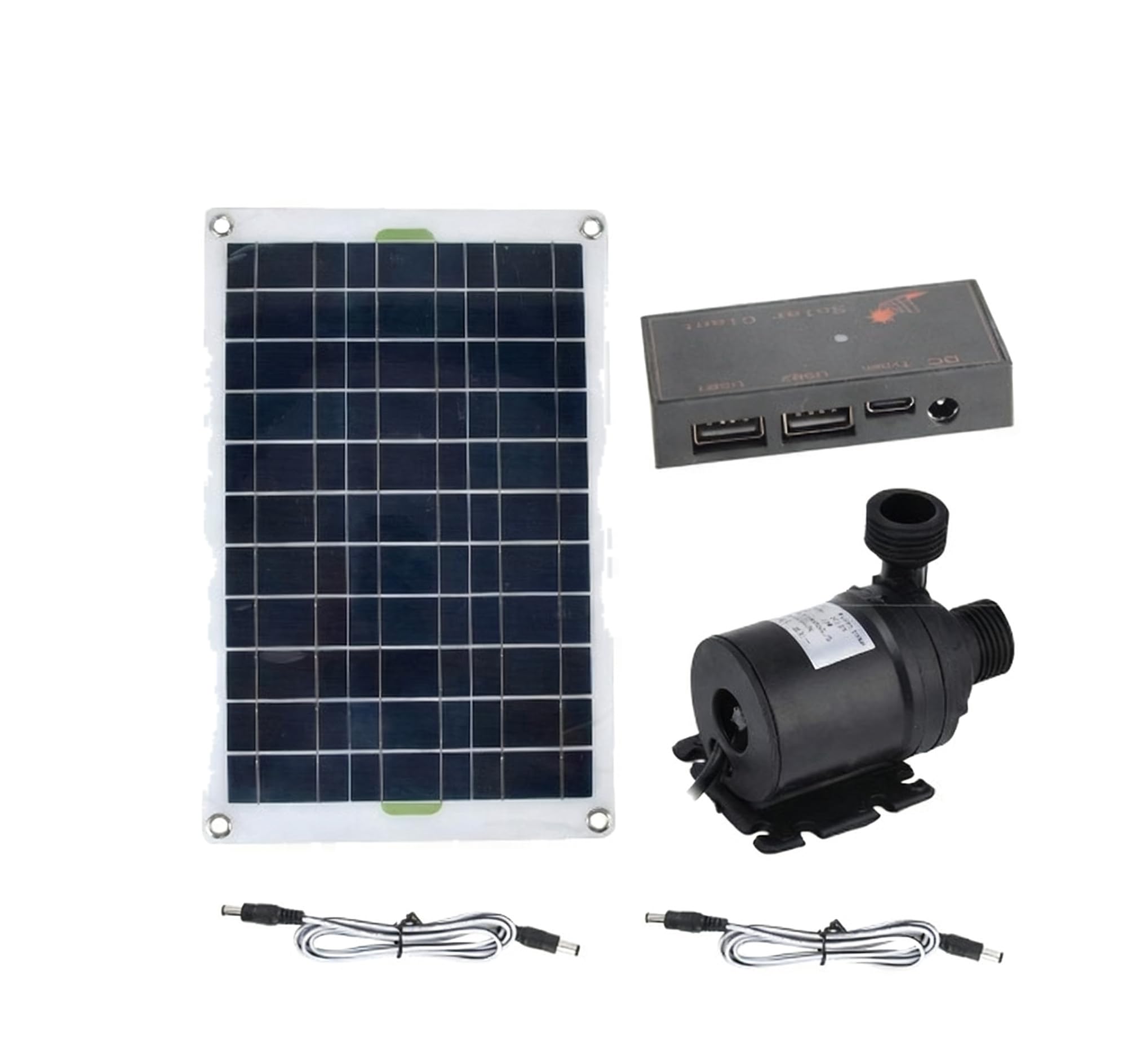 Pompa solare da 12 V per laghetto con pannello rimovibile, per