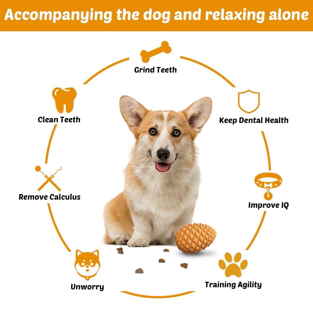 Dragon Egg Dog Chew Toy, Rubber Stuffable Indestructible Dog Toys Tough Dog Toys for Puppy Small Medium Large Dogs - Image 3