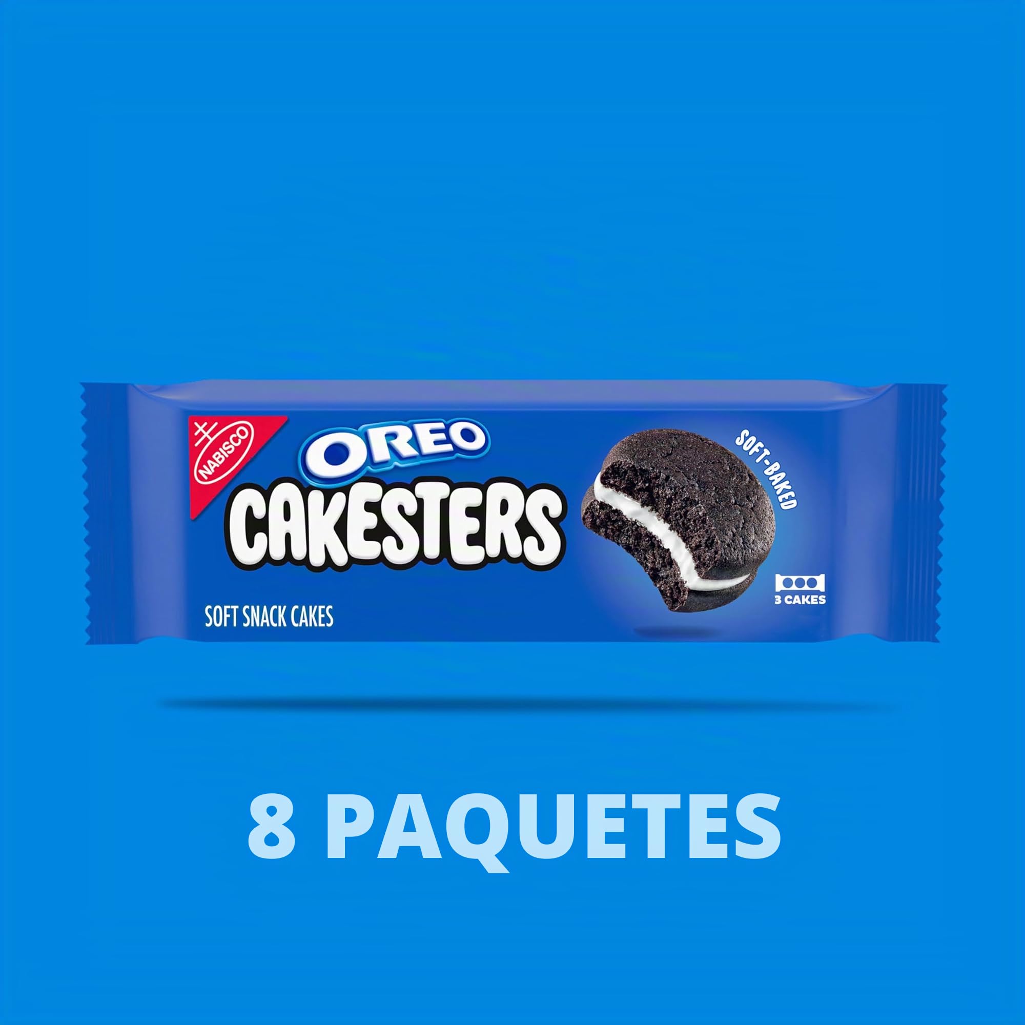 OREO Cakesters Soft Snack Cakes, paquetes de aperitivos de 8 a 3 onzas