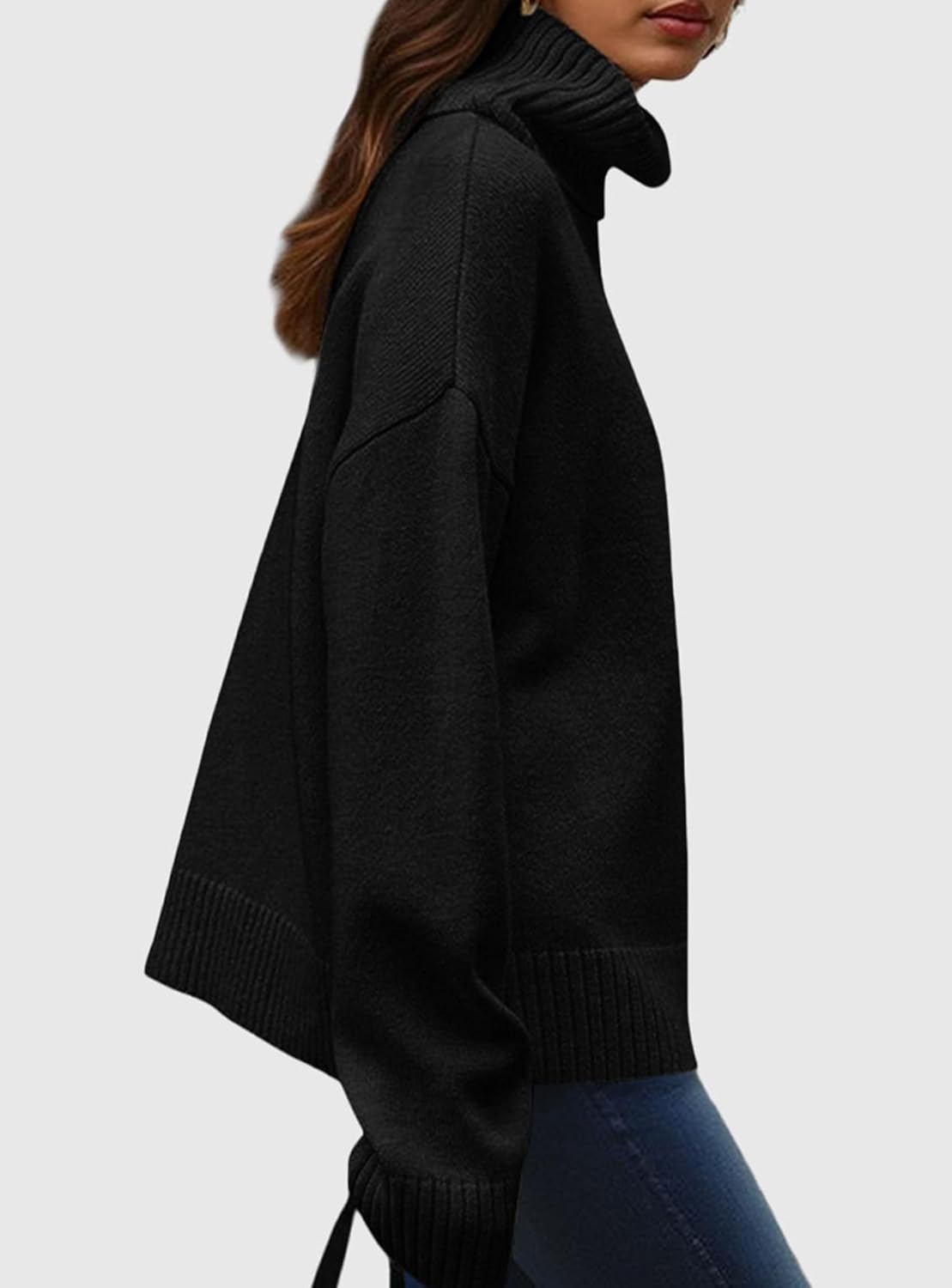 PRETTYGARDEN Womens Turtleneck Long Sleeve Sweater 2026 Fall Trendy Loose Fit Casual Tops Chunky Knit Pullover Sweaters - Image 4