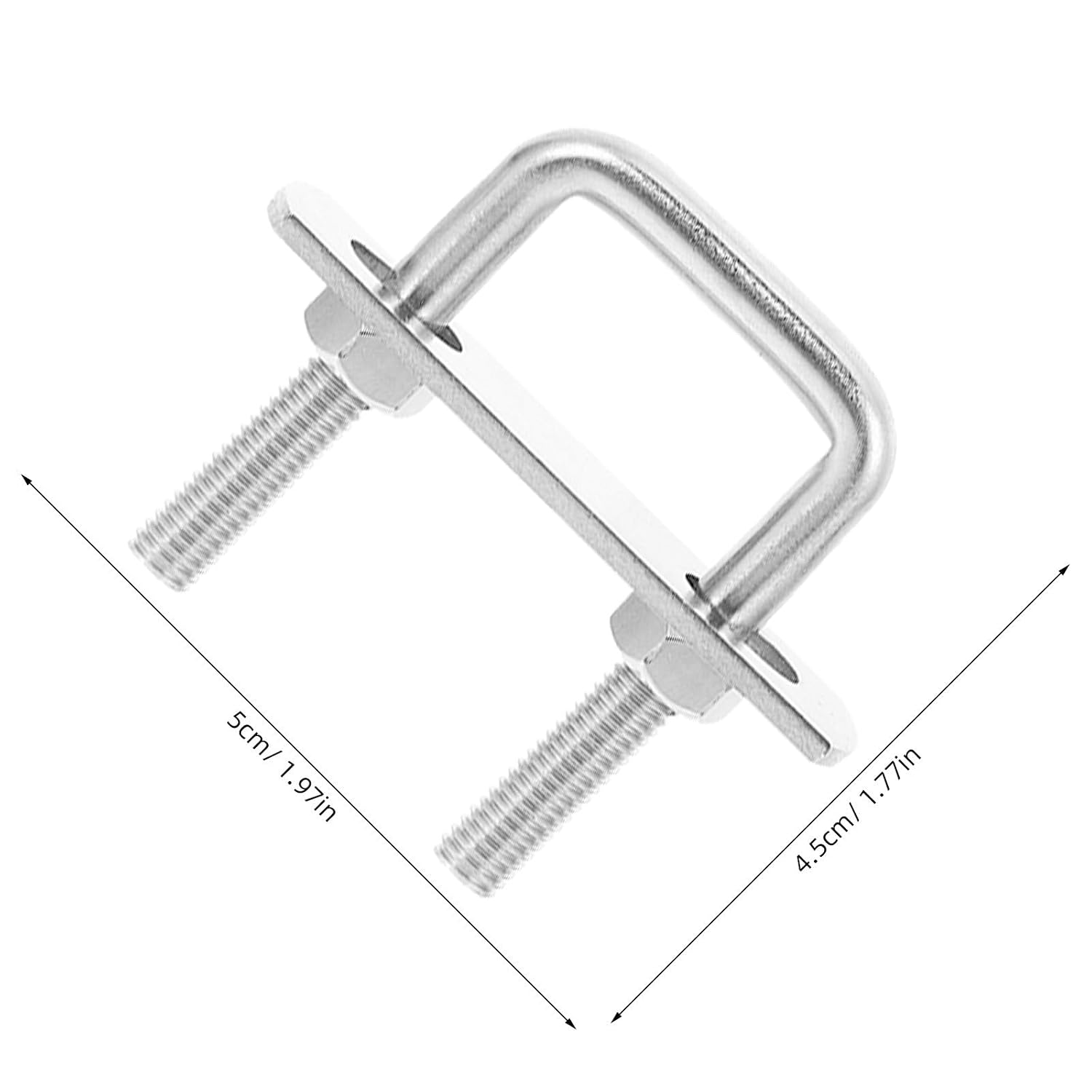 Square U Bolt 1 Inch Wide M8 Thread Stainless Steel 3pcs 2 Inch Length