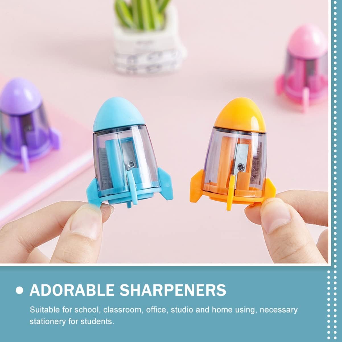 Spacecraft Single Hole Pencil Sharpener Set, 12 Pack for Students image 4