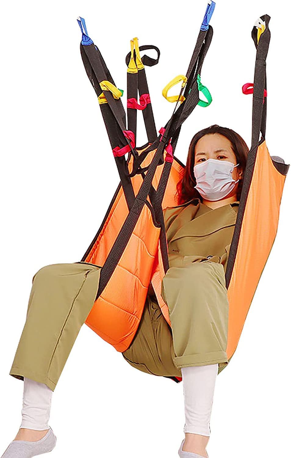 BITWIT Arnes Grua Traslado Enfermos Personas Mayores, Eslinga de Elevación de Pacientes para Transferencia Asistida, Ajustable Levantamiento de Pacientes Cabestrillos, Carga: 150kg